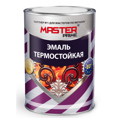 Эмаль термостойкая 0,4 кг Черный (600*С) MASTER PRIME (8шт) Эмаль термостойкая 0,4 кг Черный (600*С) MASTER PRIME (8шт)