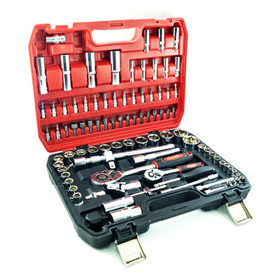 Набор слесарно-монтажный 1/4", 1/2" 94пр. Политех Quality 2809612 Набор слесарно-монтажный 1/4", 1/2" 94пр. Политех Quality 2809612