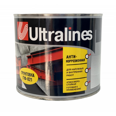 Грунтовка ГФ-021 СЕРАЯ 20,0 кг ULTRA LINES Грунтовка ГФ-021 СЕРАЯ 20,0 кг ULTRA LINES