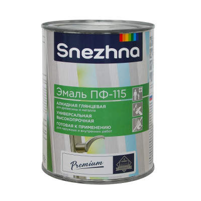 Эмаль ПФ-115 ЧЕРНАЯ Snezhna 0,9 кг Эмаль ПФ-115 ЧЕРНАЯ Snezhna 0,9 кг