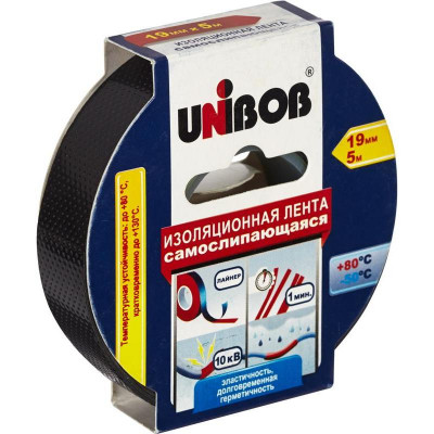 Клейкая лента электроизоляционная Unibob 19 мм х 5 м (самослипающаяся) 581010 Клейкая лента электроизоляционная Unibob 19 мм х 5 м (самослипающаяся) 581010