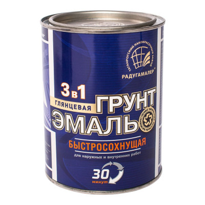 Грунт-эмаль быстросохнущая ЧЕРНАЯ 0,9кг Грунт-эмаль быстросохнущая ЧЕРНАЯ 0,9кг
