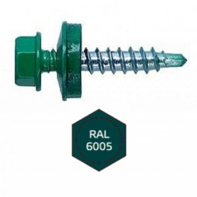 Саморез кровельный Daxmer 4,8х 35 RAL6005 зеленый Саморез кровельный Daxmer 4,8х 35 RAL6005 зеленый