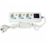 Удлинитель U-3g-7m-Z-V-c c 3 евророзетками (c/з, с/в) 7м SIMPLE 9534063 Политех
