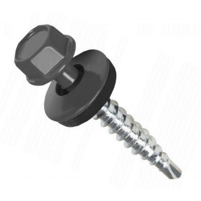 Саморез кровельный Daxmer 4,8х 19 RAL7024 (250 шт) Саморез кровельный Daxmer 4,8х 19 RAL7024 (250 шт)