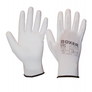 Перчатки нейлоновые с полиуретановым покрытием BOXER®, размер 9 Белые BXR1101