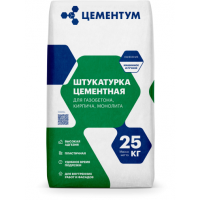 Штукатурка цементная 25кг (56) ЦЕМЕНТУМ (МН и ручного) Штукатурка цементная 25кг (56) ЦЕМЕНТУМ (МН и ручного)