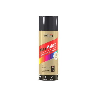 Грунт аэроз. Sila HOME Max Paint универс. ЧЕРНЫЙ 520мл RAL012 Грунт аэроз. Sila HOME Max Paint универс. ЧЕРНЫЙ 520мл RAL012