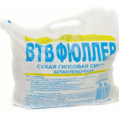 ШПАКЛЕВКА гипсовая ВТВ 3кг ШПАКЛЕВКА гипсовая ВТВ 3кг