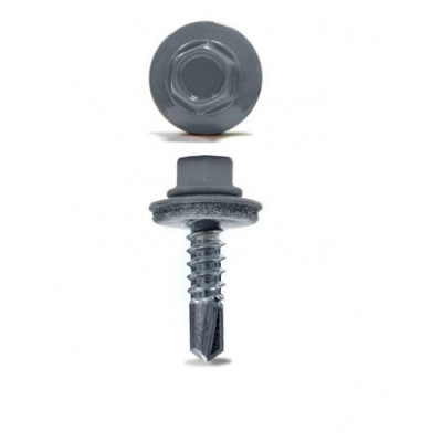 Саморез кровельный Daxmer 4,8х 50 RAL7024 (150 шт) Саморез кровельный Daxmer 4,8х 50 RAL7024 (150 шт)