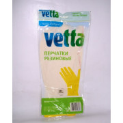 Перчатки резиновые желтые XL VETTA 447008