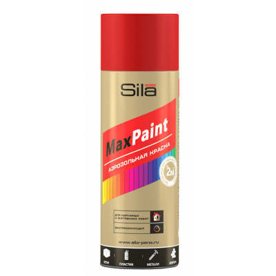 Эмаль аэроз. Sila HOME Max Paint универс. КРАСНЫЙ 520мл RAL3020 Эмаль аэроз. Sila HOME Max Paint универс. КРАСНЫЙ 520мл RAL3020