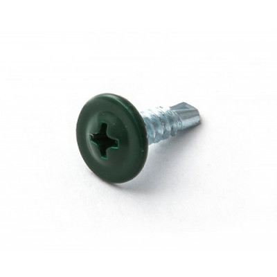 Саморез ПШС 4,2х16 RAL 6005 (1000 шт) Саморез ПШС 4,2х16 RAL 6005 (1000 шт)