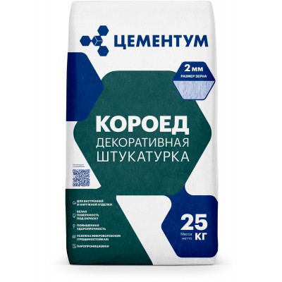 Декоративная штукатурка КОРОЕД 25кг (54шт) Цементум Декоративная штукатурка КОРОЕД 25кг (54шт) Цементум