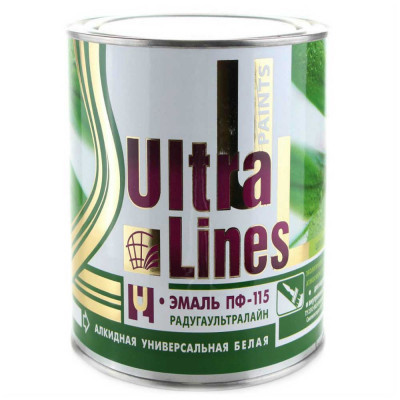 Эмаль ПФ-115 БЕЛАЯ 0,8 кг ULTRA LINES (6) Эмаль ПФ-115 БЕЛАЯ 0,8 кг ULTRA LINES (6)