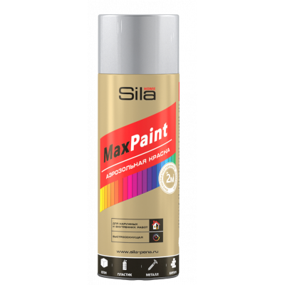 Эмаль аэроз. Sila HOME Max Paint металл.эффект ХРОМ МЕТ 520мл RAL006 Эмаль аэроз. Sila HOME Max Paint металл.эффект ХРОМ МЕТ 520мл RAL006