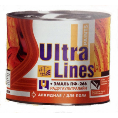 Эмаль ПФ-266 Красное Дерево 1,8 кг ULTRA LINES Эмаль ПФ-266 Красное Дерево 1,8 кг ULTRA LINES