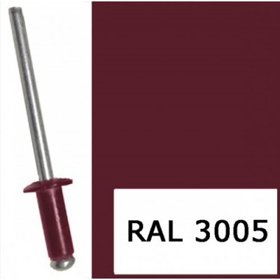 Заклепка вытяжная Daxmer 3,2х8 RAL3005 вишня Заклепка вытяжная Daxmer 3,2х8 RAL3005 вишня
