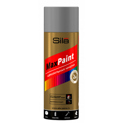 Эмаль аэроз. Sila HOME Max Paint универс. СЕРЫЙ 520мл RAL7040 Эмаль аэроз. Sila HOME Max Paint универс. СЕРЫЙ 520мл RAL7040