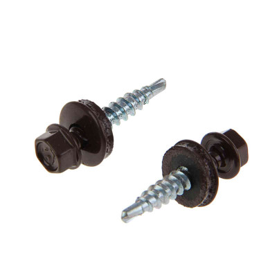 Саморез кровельный Daxmer 4,8х 19 RAL8017 (250) Саморез кровельный Daxmer 4,8х 19 RAL8017 (250)