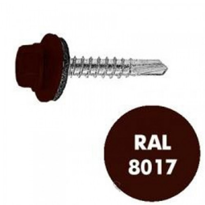 Саморез кровельный Daxmer 4,8х 29 RAL8017 (250) Саморез кровельный Daxmer 4,8х 29 RAL8017 (250)