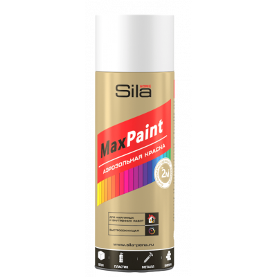 Эмаль аэроз. Sila HOME Max Paint универс. БЕЛЫЙ матовый 520мл RAL9003 (12) Эмаль аэроз. Sila HOME Max Paint универс. БЕЛЫЙ матовый 520мл RAL9003 (12)