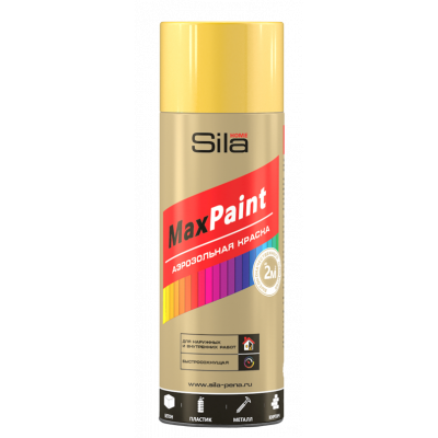 Эмаль аэроз. Sila HOME Max Paint универс. ЖЕЛТЫЙ 520мл RAL1018 Эмаль аэроз. Sila HOME Max Paint универс. ЖЕЛТЫЙ 520мл RAL1018