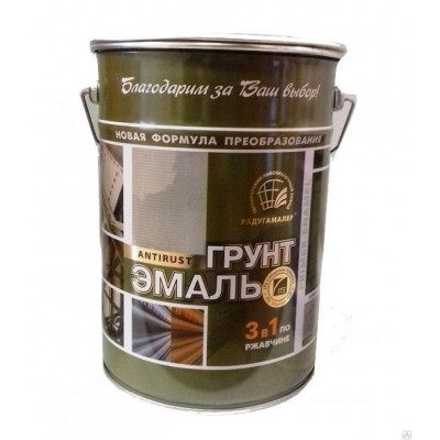 Грунт-эмаль (3в1) СЕРАЯ 20кг Грунт-эмаль (3в1) СЕРАЯ 20кг
