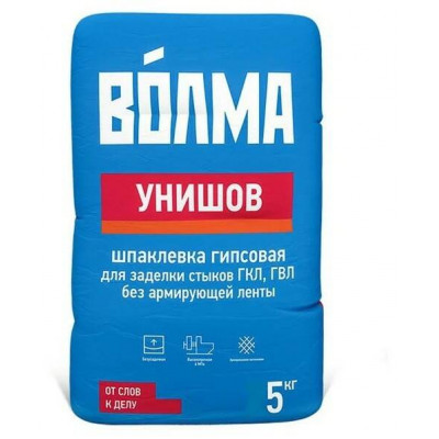 Шпатлевка гипсовая "Волма Унишов" 5кг Шпатлевка гипсовая "Волма Унишов" 5кг