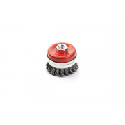 Щетка чашка усиленная для УШМ 75 мм, M14, витая проволока Gepard GP0860-75 STI