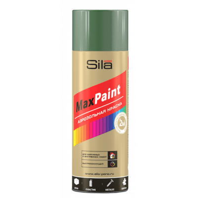 Эмаль аэроз. Sila HOME Max Paint универс. ЗЕЛЕНЫЙ МОХ 520мл RAL6005 Эмаль аэроз. Sila HOME Max Paint универс. ЗЕЛЕНЫЙ МОХ 520мл RAL6005